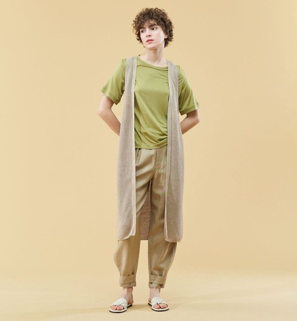 GALERIE VIE「リネンフルカーディガン ロングジレ」|ニット・セーター|