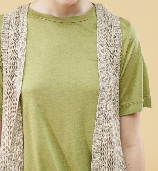 GALERIE VIE「リネンフルカーディガン ロングジレ」|ニット・セーター|