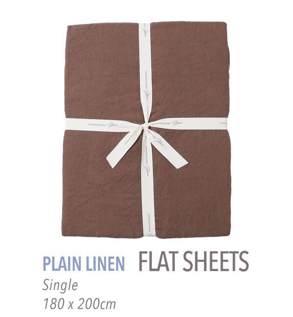 TOMORROWLAND HOME「プレーンリネン フラットシーツ（シングル）」|その他|49 ダークブラウン