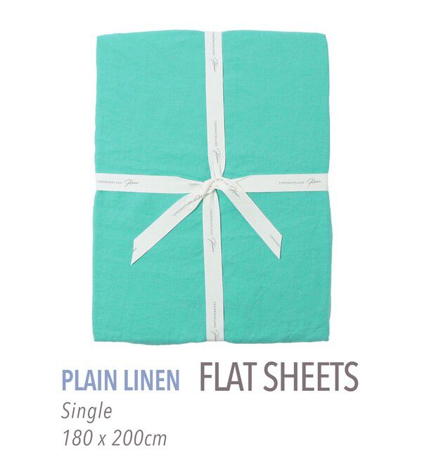 TOMORROWLAND HOME「プレーンリネン フラットシーツ（シングル）」|その他|57 グリーン