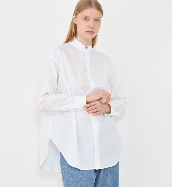 GALERIE VIE「コットンブロード スタンドカラーシャツ」|シャツ・ブラウス|