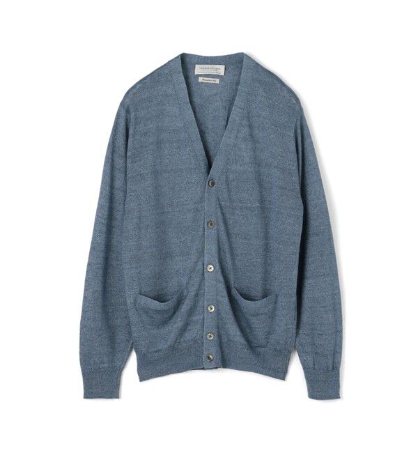 TOMORROWLAND MENS「TOMORROWLAND tricot ティントリネン Vネックカーディガン」|カーディガン|63 ライトブルー