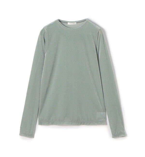 MACPHEE「スキンベロア クルーネックプルオーバー」|Tシャツ・カットソー|51 ライトグリーン