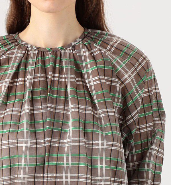 TOMORROWLAND collection「シアーブレイド ギャザーブラウス」|シャツ・ブラウス|