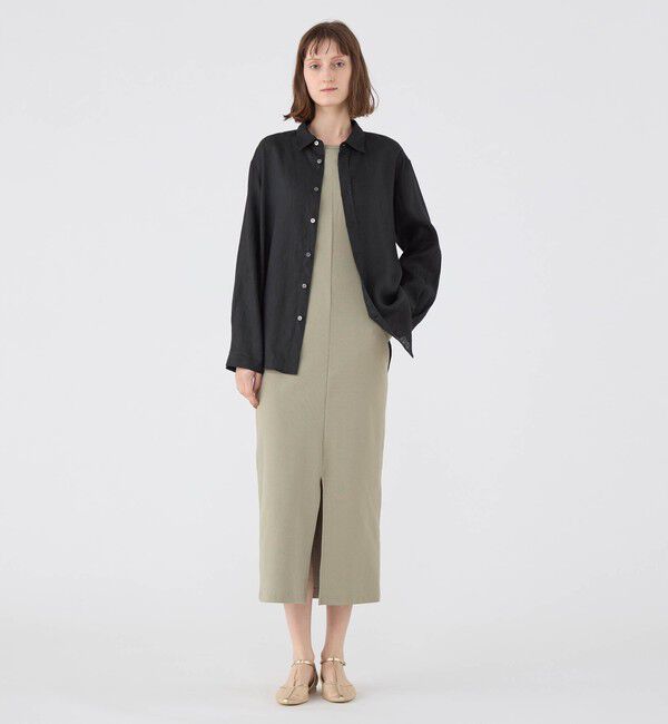 MACPHEE「ポリエステルサーマル アメリカンスリーブワンピース」|ワンピース|