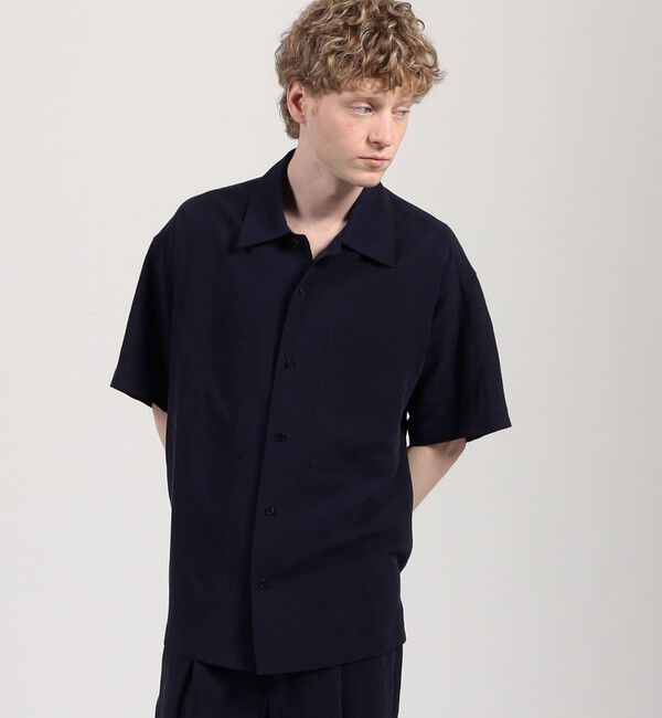 TOMORROWLAND MENS「セルロースリネン ダブルポケット ハーフスリーブシャツ」|シャツ・ブラウス|