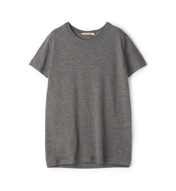 BACCA「カシミヤ ハーフスリーブプルオーバー」|ニット・セーター|17 チャコールグレー