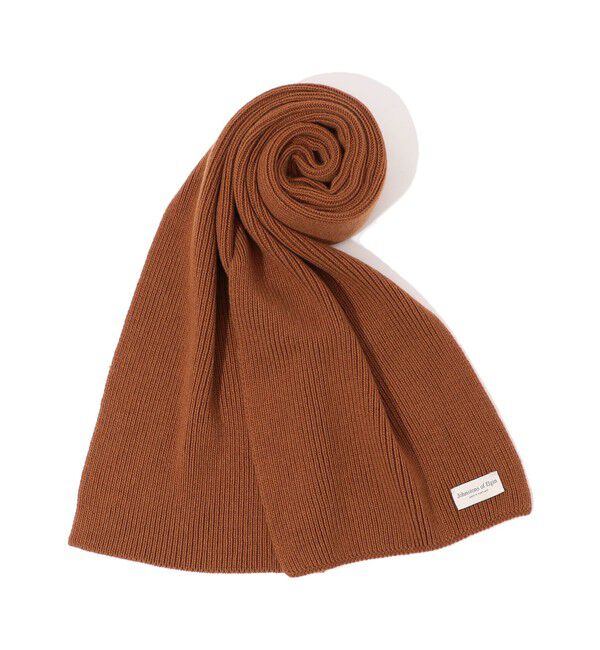 TOMORROWLAND GOODS「Johnstons of Elgin カシミヤ リブニットマフラー」|マフラー|45 キャメル