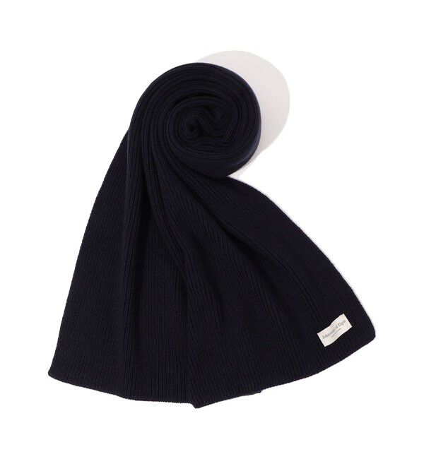 TOMORROWLAND GOODS「Johnstons of Elgin カシミヤ リブニットマフラー」|マフラー|69 ネイビー