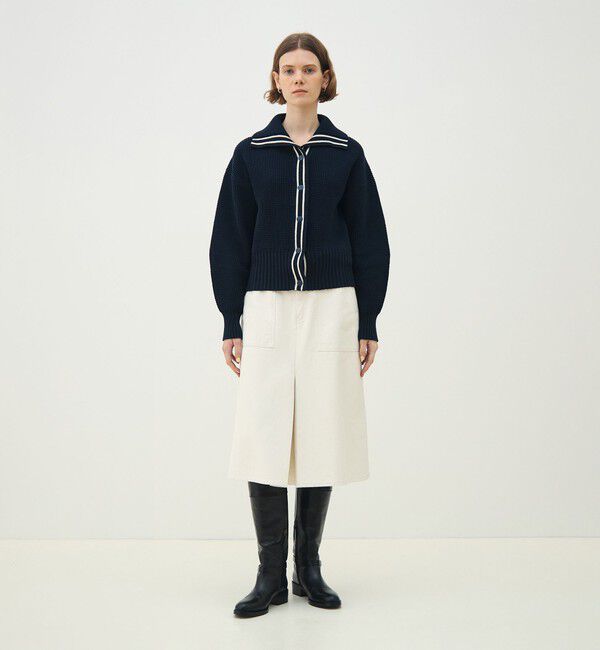 MACPHEE「ハイブリットコットン コンパクトブルゾン」|カーディガン|