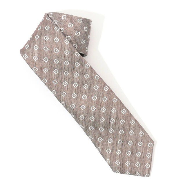 TOMORROWLAND GOODS「STEFANO BIGI シルクコットンリネン 小紋柄ネクタイ」|ネクタイ・蝶ネクタイ|46 ベージュ系