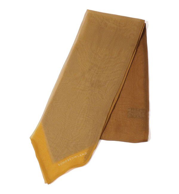 TOMORROWLAND GOODS「TOMORROWLAND シルク パネルスカーフ」|バンダナ・スカーフ|24 イエロー系