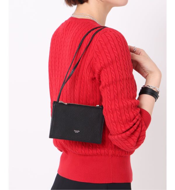  「【blancle/ ブランクレ】S.LETHER Double multi case」|ショルダー・メッセンジャー|ブラック