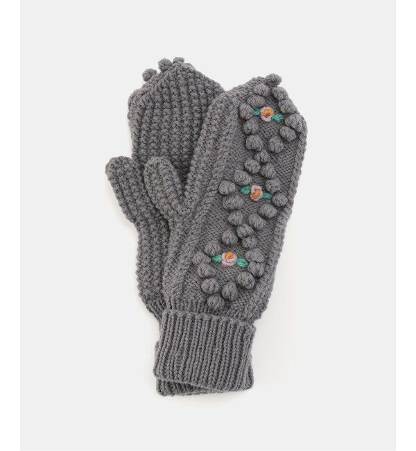 IENA LA BOUCLE「MICHAELA BUERGER/ミカエラ・バーガー ELLIE mittens ミトン」|手袋|グレー