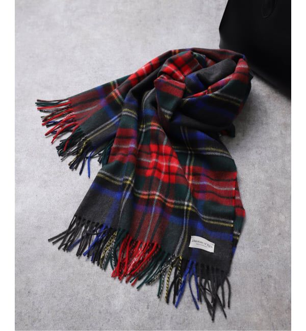 journal standard L'essage「【Johnstons of Elgin】cashmere check stole：ストール」|マフラー|