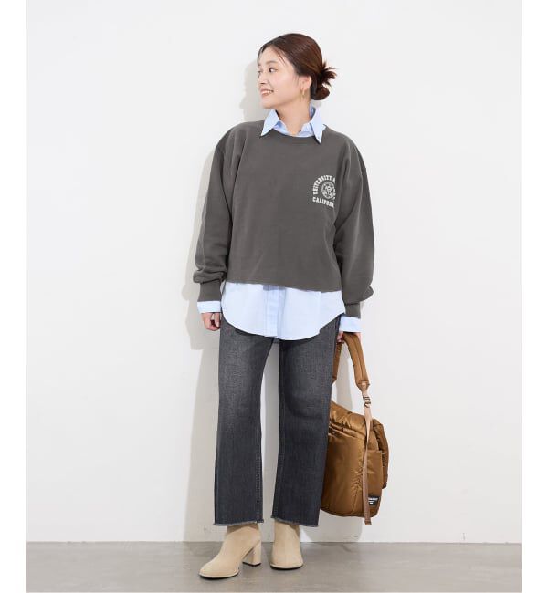 JOURNAL STANDARD「JS カレッジ クロップドスウェット」|スウェット・ジャージ|