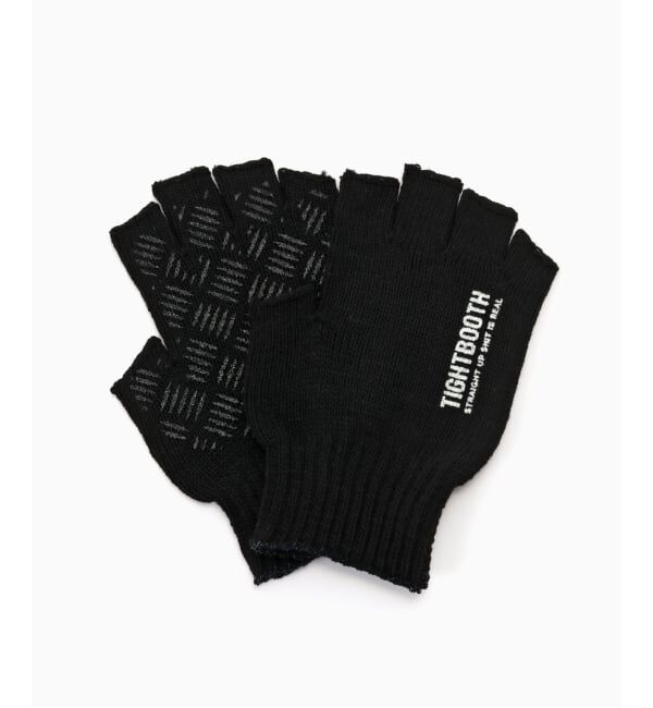 JOURNAL STANDARD「TBPR / タイトブースプロダクション LOGO FINGERLESS GLOVE」|手袋|ブラック