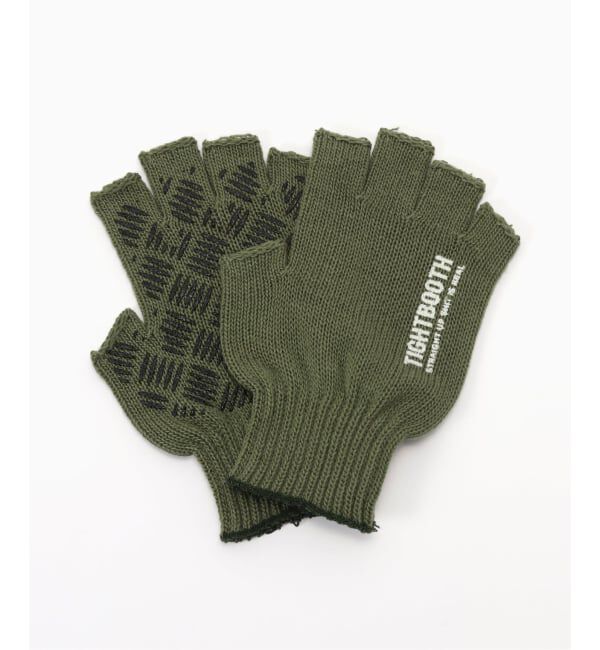 JOURNAL STANDARD「TBPR / タイトブースプロダクション LOGO FINGERLESS GLOVE」|手袋|カーキ