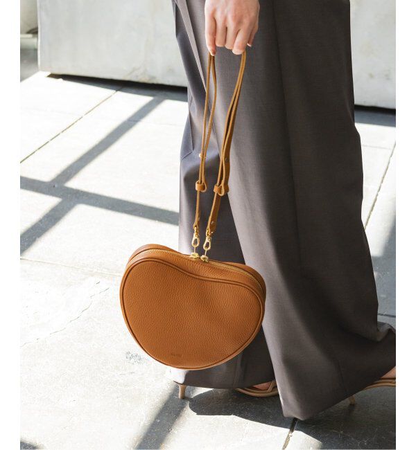NOBLE「ch!iii/チー Leather Heart Shoulder」|ショルダー・メッセンジャー|キャメル