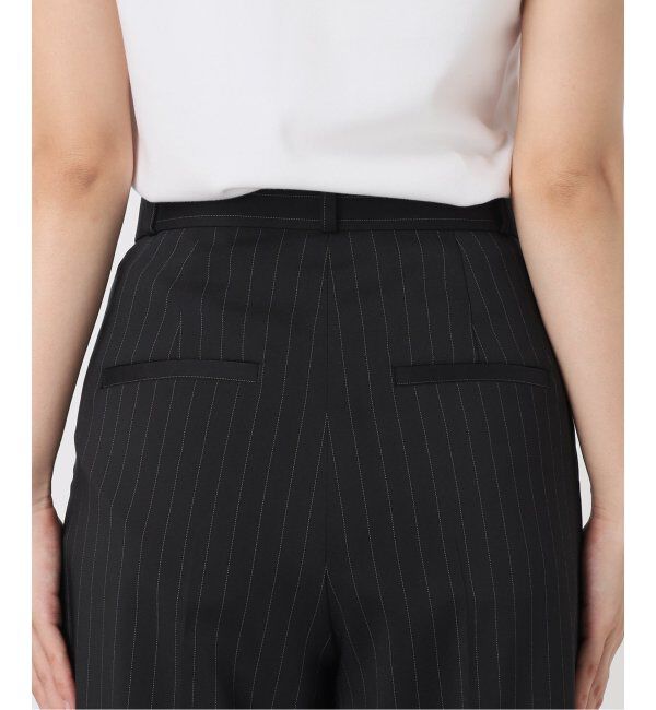 NOBLE「【洗える】ストライプツイルストレッチスラックスパンツ」|スラックス|