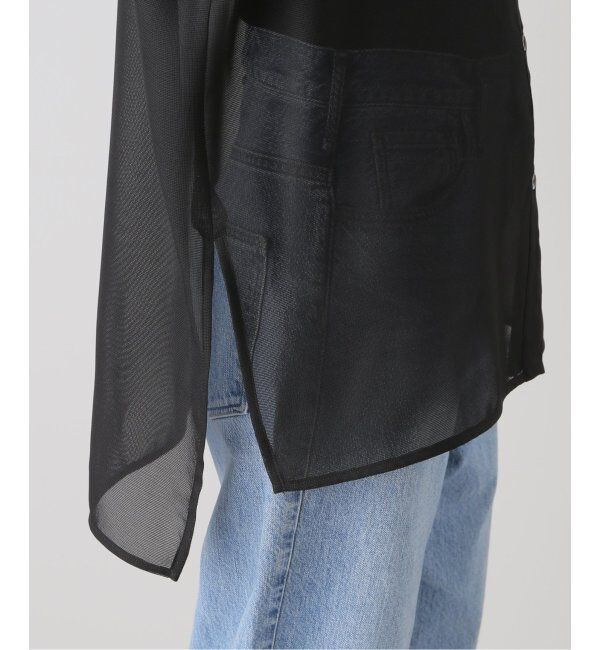 NOBLE「ELENI/エルニ メッシュレギュラーワイドシャツ」|シャツ・ブラウス|