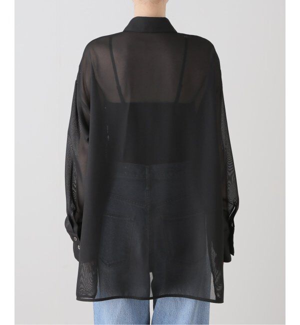 NOBLE「ELENI/エルニ メッシュレギュラーワイドシャツ」|シャツ・ブラウス|