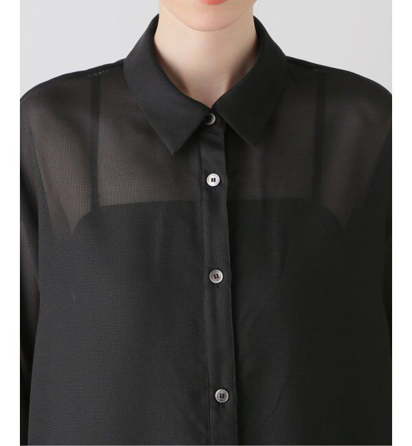 NOBLE「ELENI/エルニ メッシュレギュラーワイドシャツ」|シャツ・ブラウス|