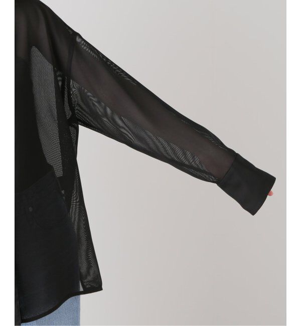 NOBLE「ELENI/エルニ メッシュレギュラーワイドシャツ」|シャツ・ブラウス|