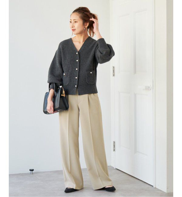 Spick and Span「《追加》ダブルクロスツータックパンツ」|スラックス|