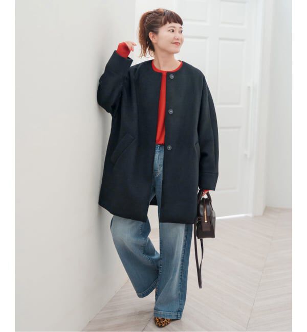 Spick and Span「TICCA / ティッカ ノーカラーテントコート」|ノーカラーコート|