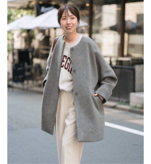 Spick and Span「TICCA / ティッカ ノーカラーテントコート」|ノーカラーコート|