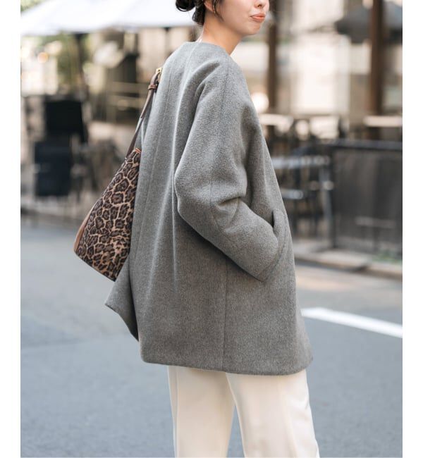 Spick and Span「TICCA / ティッカ ノーカラーテントコート」|ノーカラーコート|