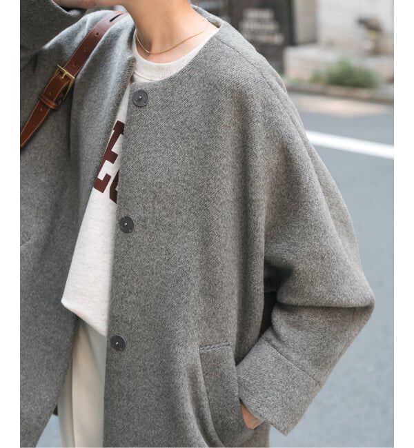 Spick and Span「TICCA / ティッカ ノーカラーテントコート」|ノーカラーコート|