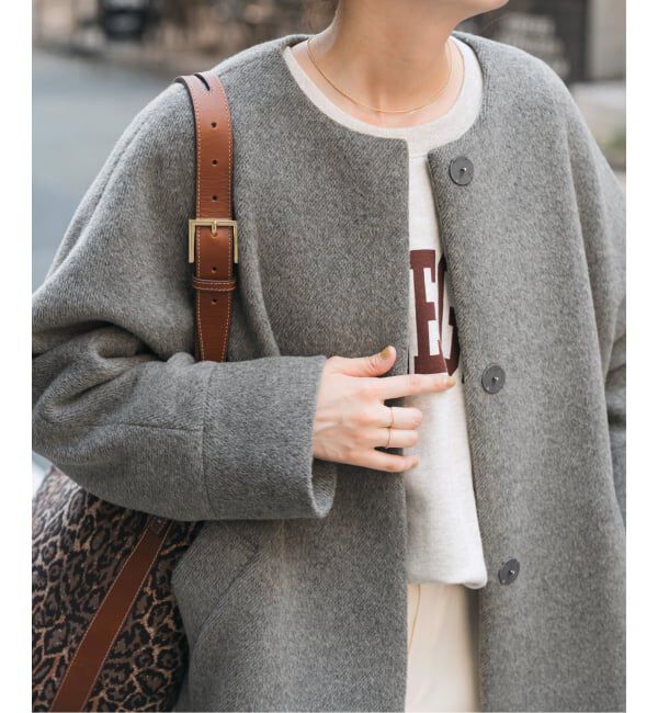 Spick and Span「TICCA / ティッカ ノーカラーテントコート」|ノーカラーコート|