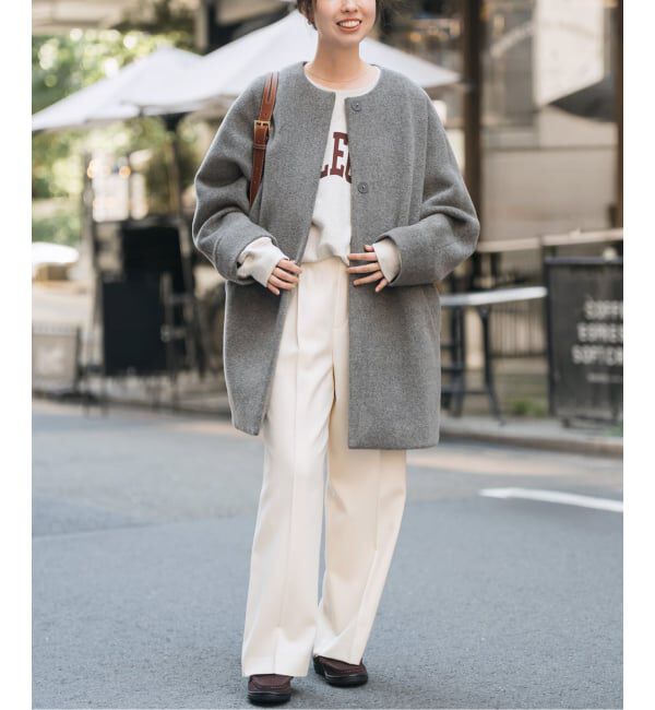 Spick and Span「TICCA / ティッカ ノーカラーテントコート」|ノーカラーコート|