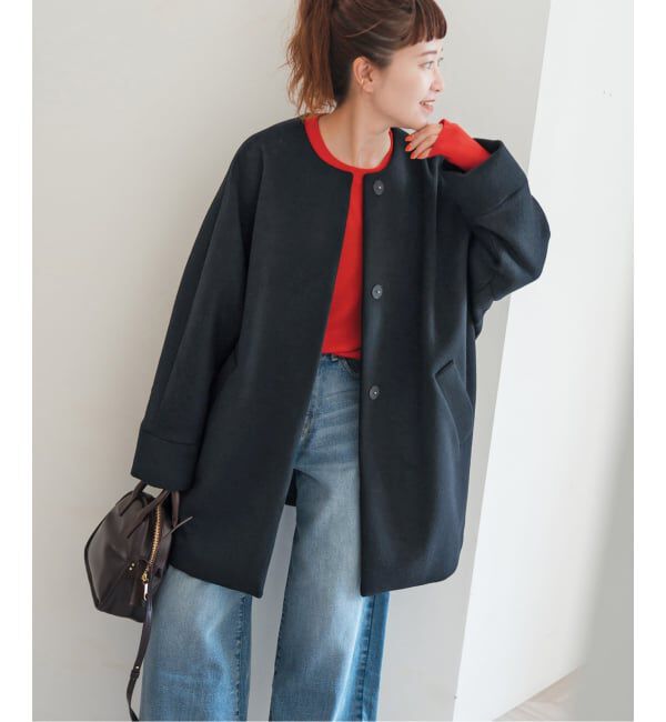 Spick and Span「TICCA / ティッカ ノーカラーテントコート」|ノーカラーコート|