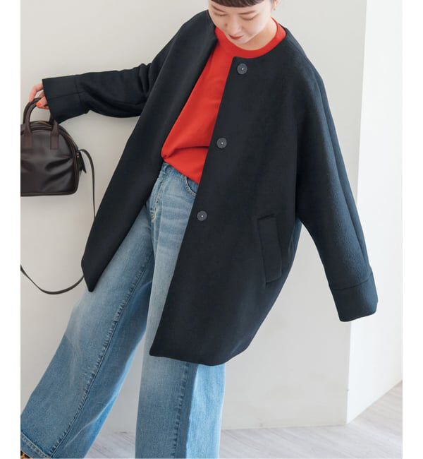 Spick and Span「TICCA / ティッカ ノーカラーテントコート」|ノーカラーコート|