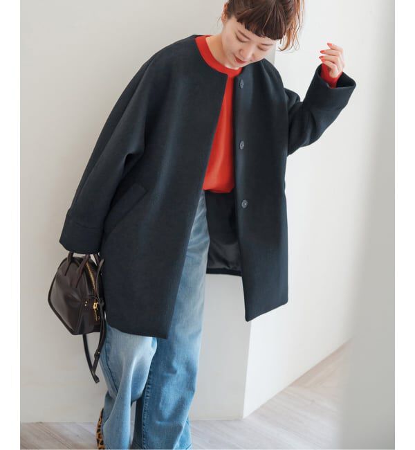 Spick and Span「TICCA / ティッカ ノーカラーテントコート」|ノーカラーコート|