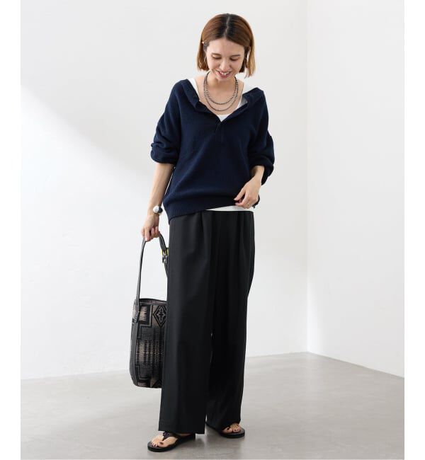 FRAMeWORK「≪手洗い可≫TWギャバリラックスパンツ」|スラックス|