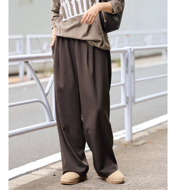 FRAMeWORK「≪手洗い可≫TWギャバリラックスパンツ」|スラックス|