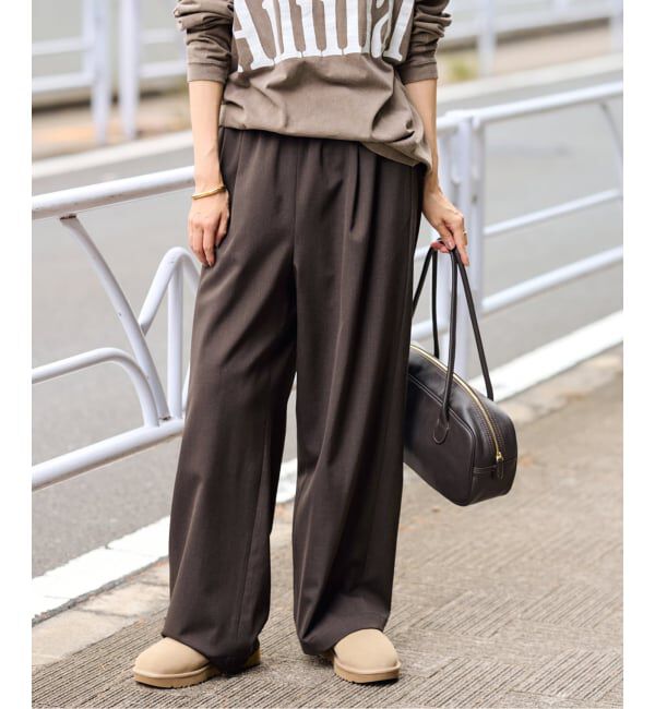 FRAMeWORK「≪手洗い可≫TWギャバリラックスパンツ」|スラックス|