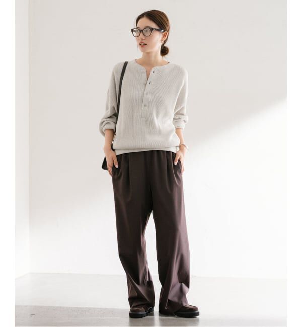 FRAMeWORK「≪手洗い可≫TWギャバリラックスパンツ」|スラックス|