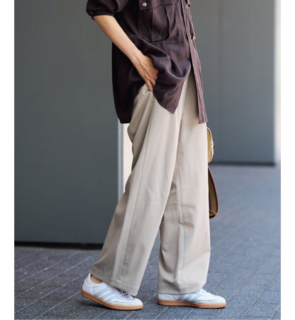 FRAMeWORK「≪手洗い可≫TWギャバリラックスパンツ」|スラックス|