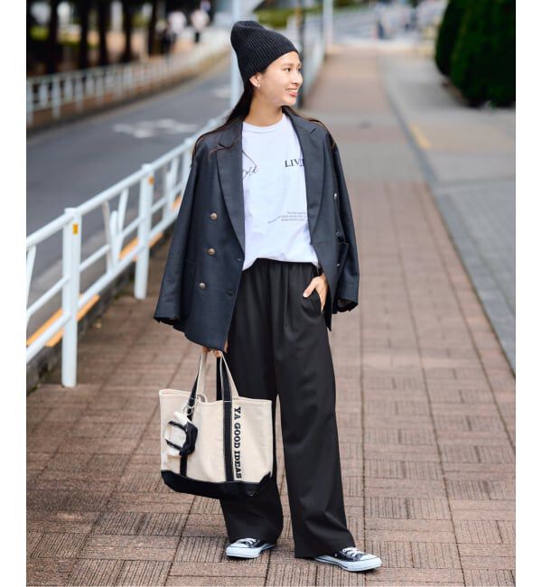 FRAMeWORK「≪手洗い可≫TWギャバリラックスパンツ」|スラックス|