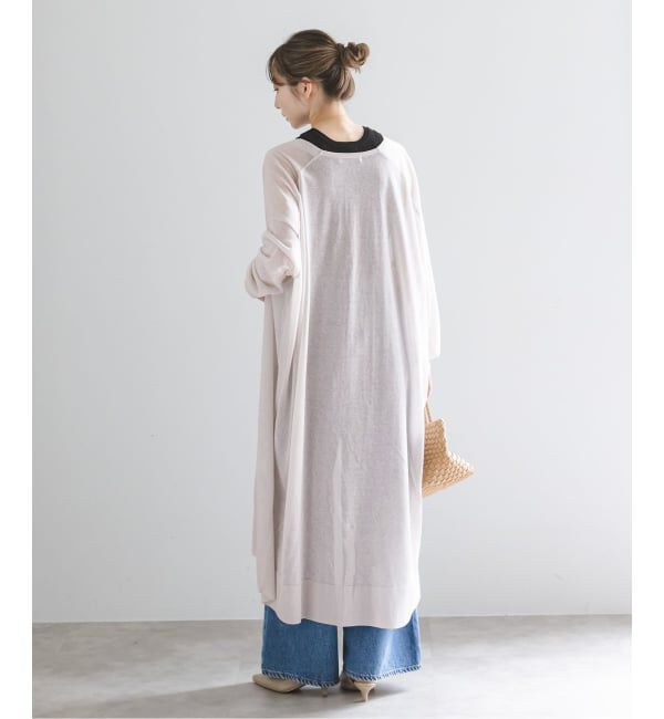 NOBLE「《予約》18Gシアーロングカーディガン」|カーディガン|