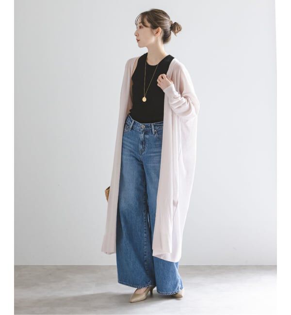 NOBLE「《予約》18Gシアーロングカーディガン」|カーディガン|