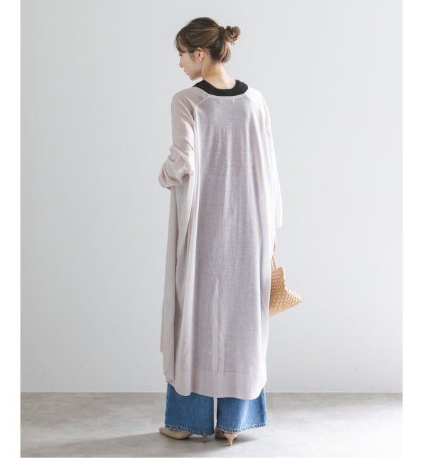 NOBLE「《予約》18Gシアーロングカーディガン」|カーディガン|