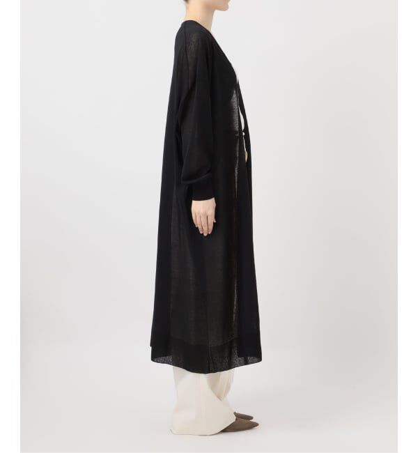 NOBLE「《予約》18Gシアーロングカーディガン」|カーディガン|