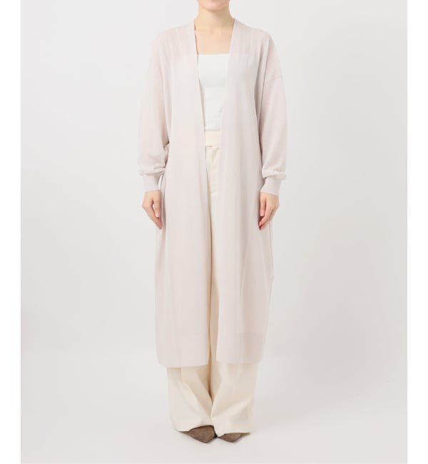 NOBLE「《予約》18Gシアーロングカーディガン」|カーディガン|