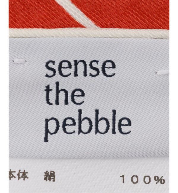 NOBLE「sense the pebble/センスザぺブル シルクスカーフ(レッド)」|バンダナ・スカーフ|